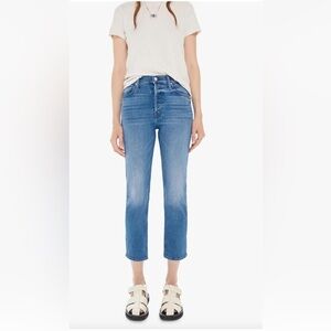 Mother The Tomcat Wash In Oui Oui Size 27 Blue Denim Jeans Cropped